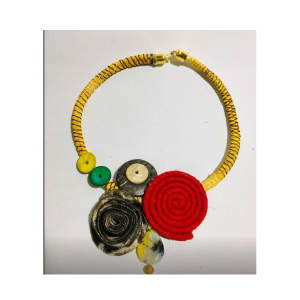 fabric and wooden neck piece